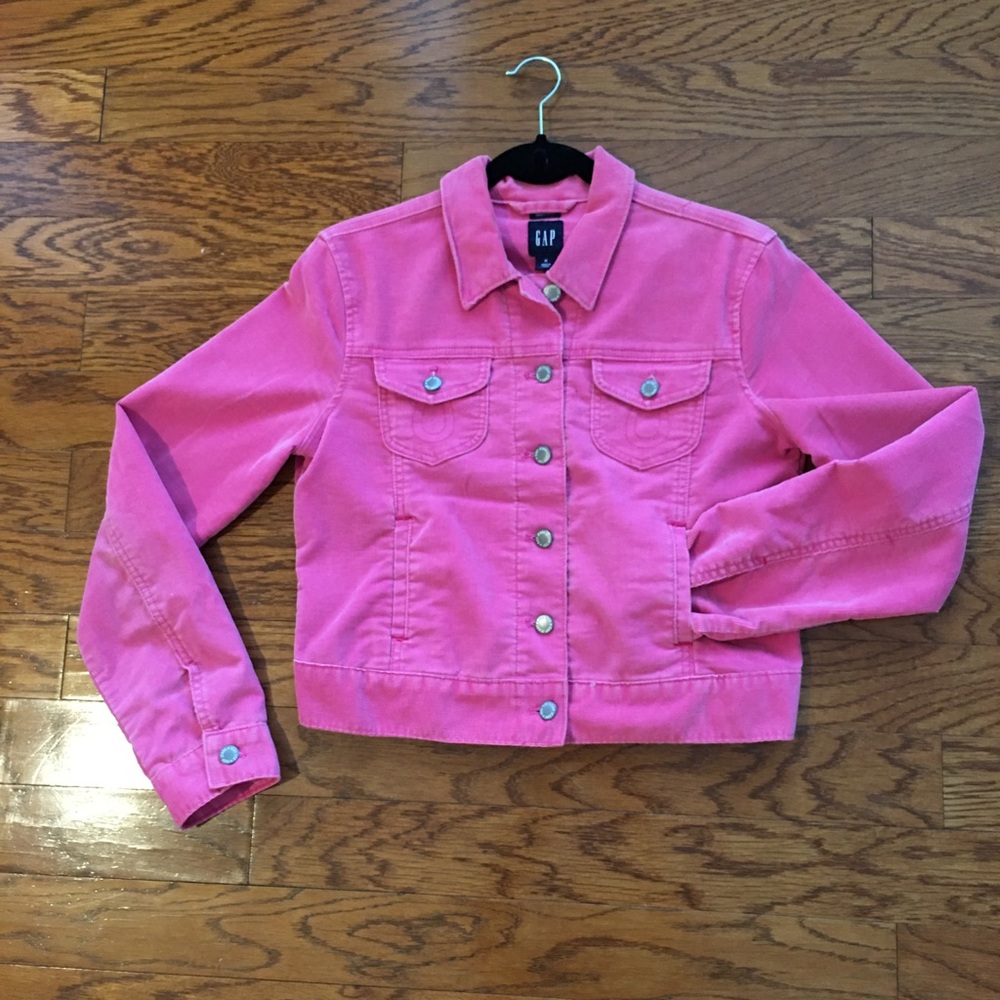 Pink Jean Cropped Corduroy Jacket Super 🥰Cute